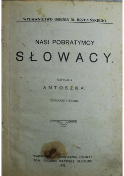 Nasi pobratymcy Słowacy 1922 r