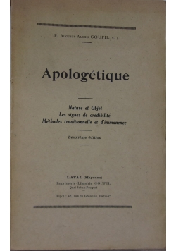 Apologetique, 1943 r.
