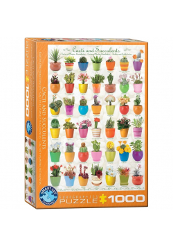 Puzzle 1000 Kaktusy i sukulenty