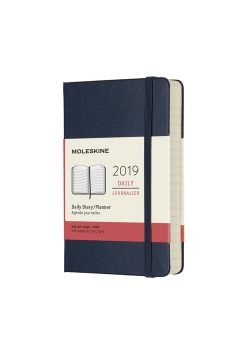 Kalendarz 2019 dzienny Moleskine 12M P , twarda oprawa, szafirowy
