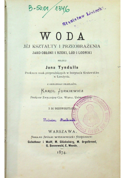 Woda Jej kształt i przeobrażenia 1874 r