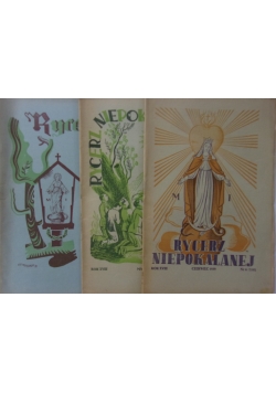 Rycerz Niepokalanej, zestaw 3 numerów, 1939r.