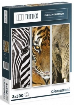 Puzzle 3x500 Trittico Animals