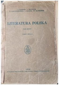 Literatura polska T.II, 1939 r.