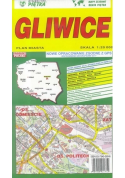 Gliwice 1:20 000 plan miasta PIĘTKA