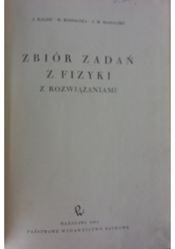 Zbiór zadań z fizyki z rozwiązaniami