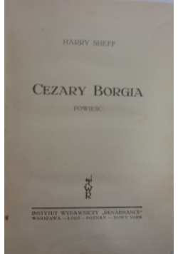 Cezary Borgia, 1930r.