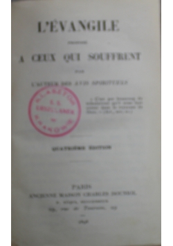 Levagile Propose a Ceux Qui Souffrent 1898 rok