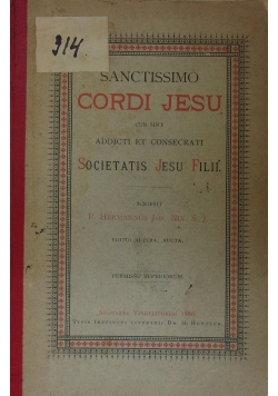 Sanctissimo Cordi Jesu, 1886 r.