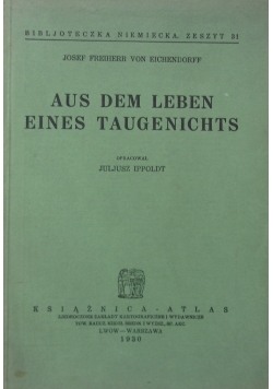 Aus dem Leben eines Taugenichts,1930 r.