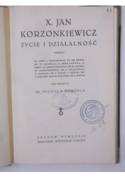 X. Jan Korzonkiewicz życie i działalność, 1934 r.