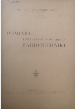 Pomiary i przyrządy pomiarowe radiotechniki, 1950 r.