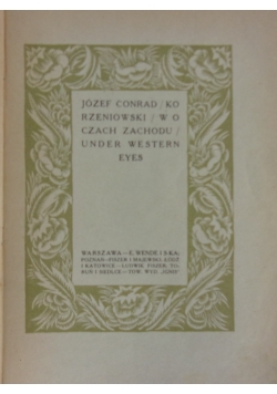 W cieniu Zachodu ,ok 1925r.