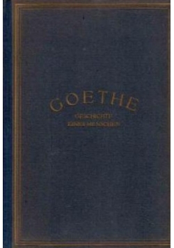 Goethe geschichte eines menschen
