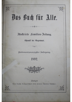 Das Buch fur Alle od 1 do 26 nr 1892 r