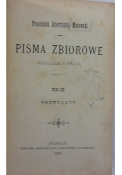 Pisma zbiorowe, tom III, 1882 R.