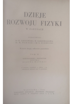 Dzieje rozwoju fizyki tom II, 1931 r.
