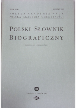 Polski słownik biograficzny, zeszyt  169
