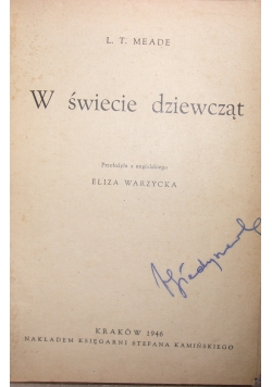 W świecie dziewcząt, 1946r.