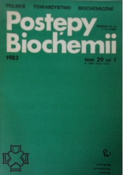 Postępy biochemii, tom 29 nr. 1