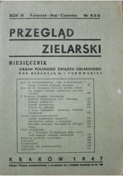 Przegląd Zielarski nr 4 5 6 1947 r.