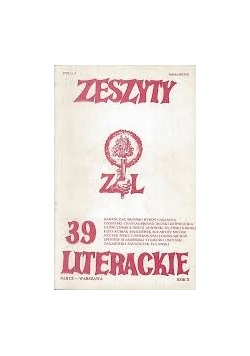 Zeszyty literackie 39