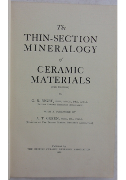 The thin-section mineralogy of ceramic materials