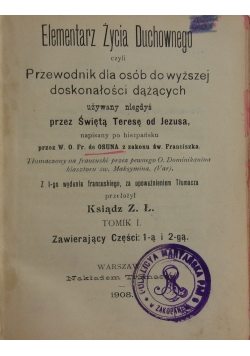 Elementarz życia duchownego, 1908 r.