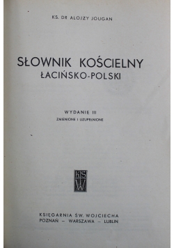 Słownik Kościelny Łacińsko Polski