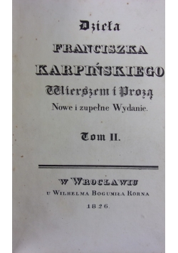 Dzieła Franciszka Karpińskiego. Wierszem i prozą Tom III
