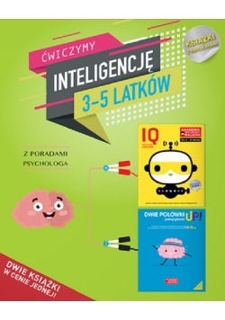 IQ Inteligencja logiczna i rozwój mózgu dla 3-5 latków z poradami psychologa. Książki z naklejkami.