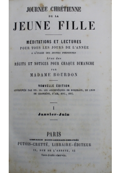 Journee Chretienne De La Jeune Fille I ok 1873 r.