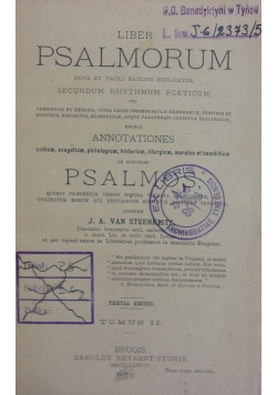 Liber Psalmorum , 1886 r.