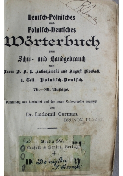 Deutich Polniches Polnich Deutiches Worterbuch 1910 r