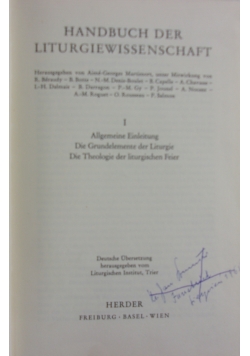 Handbuch der Liturgiewissenschaft