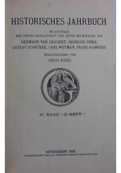 Historisches Jahrbuch. Tom 41, 1921 r.