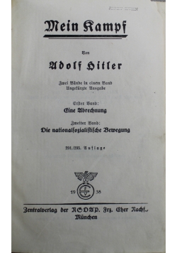 Mein Kampf 1938 r.