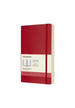 Kalendarz 2019 dzienny Moleskine 12M L  miękka oprawa, czerwony szkarłatny