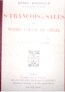 Saint Francois de Sales, 1924 r.