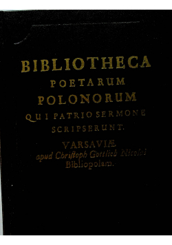 Bibliotheca Poetarum Polonorum Reprint