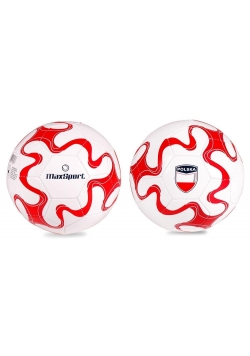 Piłka nożna Max Sport Polska biało-czerwona