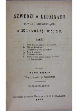 Szwedzi w Lędzinach ,1868r.