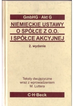 Niemieckie ustawy o spółce z o.o. i spółce akcyjnej