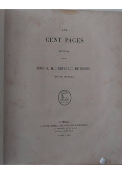 Les Cent Pages, 1850r
