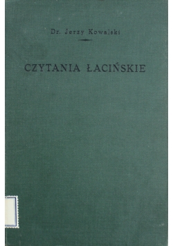 Czytania łacińskie  + objaśnienia 1931 r.