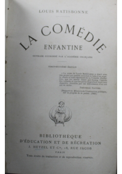 La Comedie Enfantine 1863 r.