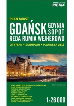Gdańsk, Gdynia, Sopot 1:26 000 plan miasta PIĘTKA
