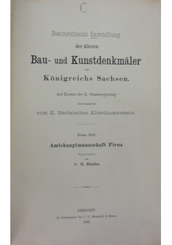 Beschreibende Darstellung der älteren Bau- und Kunstdenkmäler des Königreichs Sachsen - 3 tomy, 1882 r.
