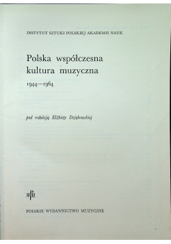 Polska współczesna kultura muzyczna 1944 - 1964