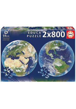 Puzzle 2x800 Planeta Ziemia (okrągłe) G3